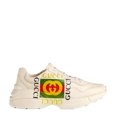 Gucci Logo-lacing Casual Sneakers In White