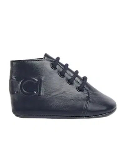 Gucci Logo Leather Boots In Black