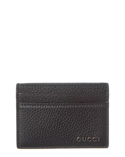 Gucci Logo Leather Card Case In Black