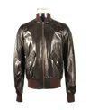 Gucci Logo Leather Jacket In Black