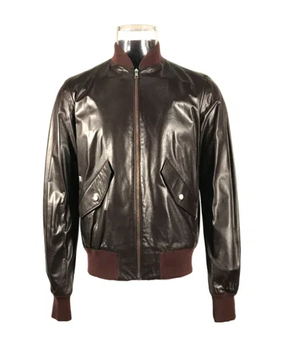 Gucci Logo Leather Jacket In Black