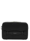 Gucci Logo Leather Shoulder Strap Crossbody Bags Black In Black