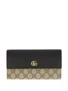 Gucci Logo Leather Wallet In Black