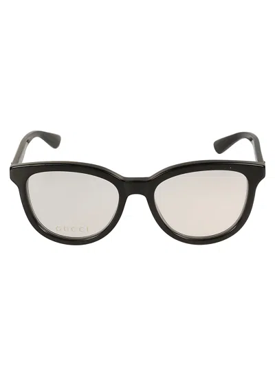 Gucci Logo Lens Wayfarer Frame In Black