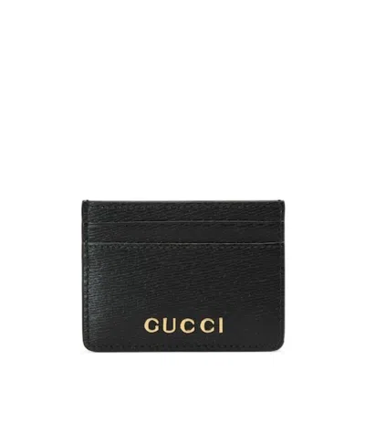 Gucci Logo Card Holder In Black