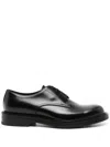 Gucci Logo-lettering Derby Shoes In Black