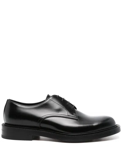 GUCCI LOGO-LETTERING DERBY SHOES