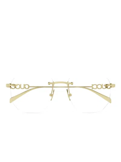 Gucci Logo-lettering Glasses In White