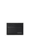 Gucci Logo-lettering Leather Wallet In 1000 Black