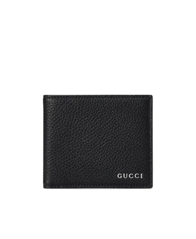 GUCCI GUCCI LOGO LETTERING BI-FOLD WALLET