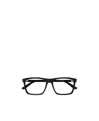 Gucci Logo-lettering Rectangle-frame Glasses In Black