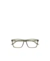 Gucci Logo-lettering Rectangle-frame Glasses In Green