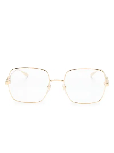 GUCCI LOGO-LETTERING SQUARE-FRAME GLASSES