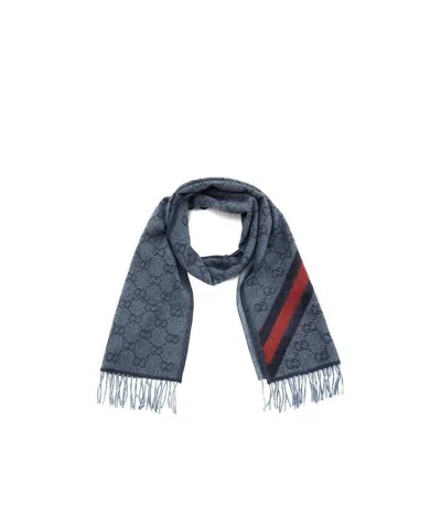 Gucci Logo Logo Scarf In Gray
