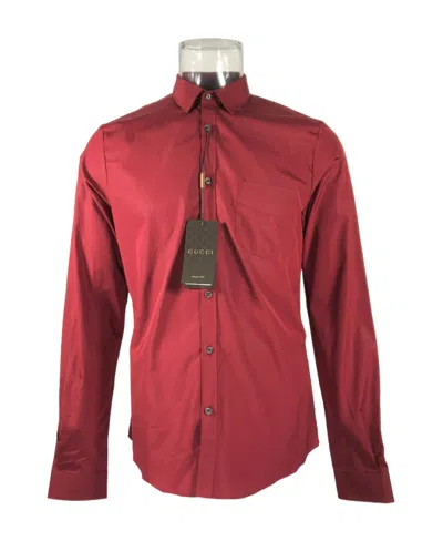 Gucci Logo Long-sleeved Shirt In Red