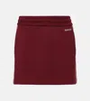 Gucci Jersey Mini Skirt With Logo In Burgundy