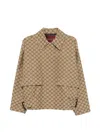 Gucci Jackets Adjustable Hem Buttoned Cuffs Front Pockets In Brown