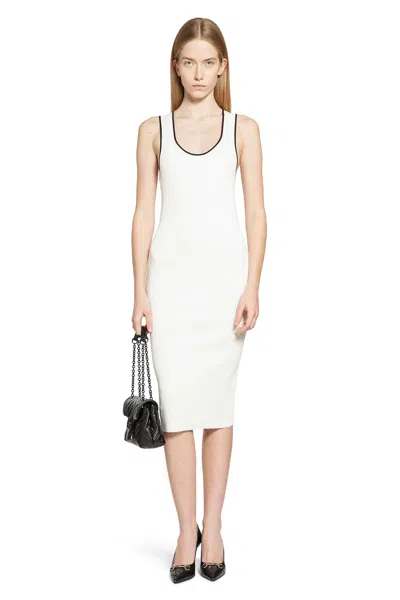 Gucci Logo-motif Midi Dress In White