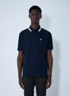 Gucci Men Logo Motif Polo Shirt In Blue