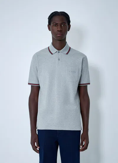 GUCCI LOGO MOTIF POLO SHIRT