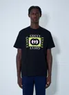 Gucci Men Short Sleeve Cotton Jersey T-shirt In Black
