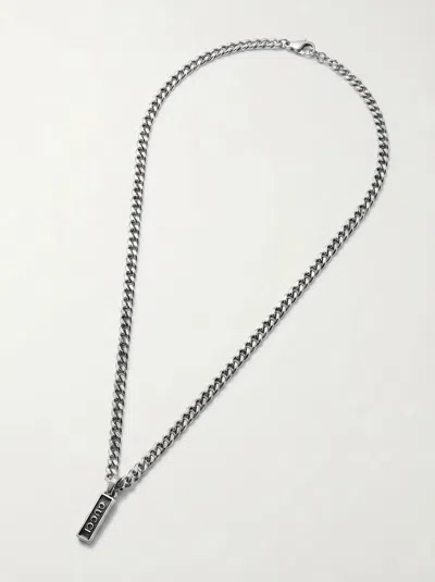 Gucci Logo Necklace In Gray