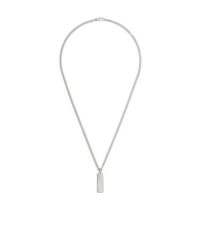 Gucci Logo Necklace In Gray