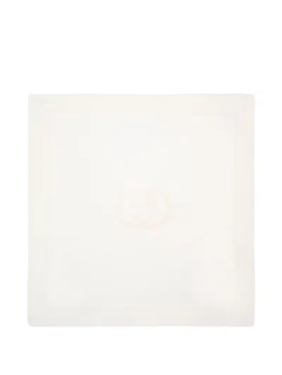 Gucci Logo-patch Blanket In White