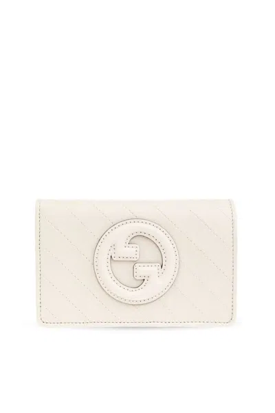 Gucci Logo Patch Blondie Wallet In White