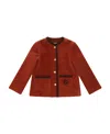 Gucci Logo-patch Corduroy Cotton Blazer In Red