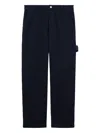 Gucci Men Heavy Cotton Canvas Trousers In Black