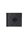 Gucci Logo-patch Gg-canvas Cardholder In Black