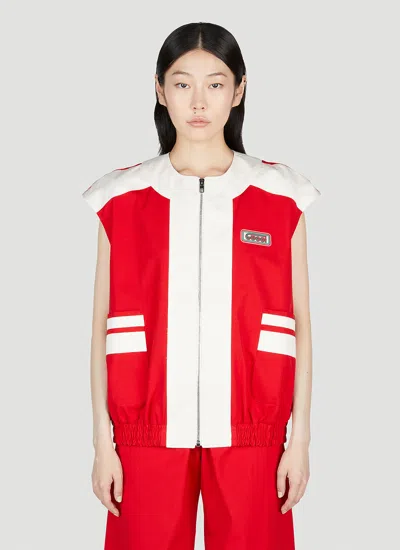 GUCCI LOGO PATCH GILET TRACK JACKET