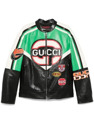 Gucci Logo-patch Jacket In Black