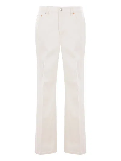 Gucci Logo-patch Jeans In White