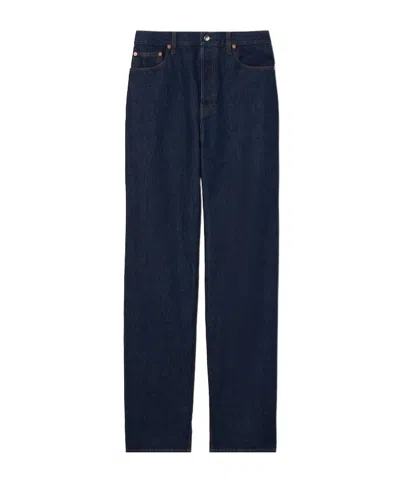 Gucci Logo-patch Jeans In Blue
