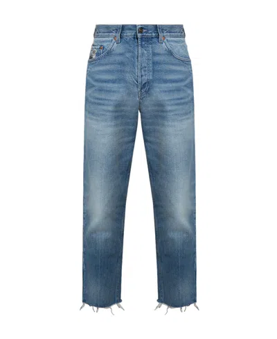 Gucci Jeans Carrot Fit In Cotone In Blue
