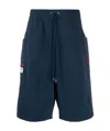 Gucci Solid Color Casual Shorts Dark Blue