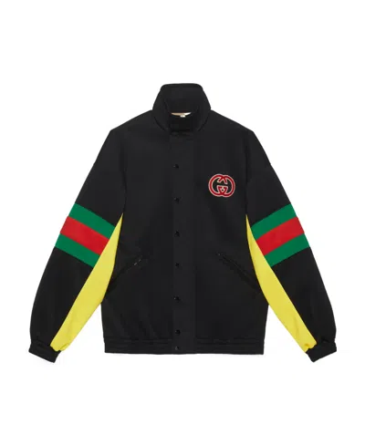 GUCCI GUCCI LOGO PATCH DETAIL BUTTONED JACKET