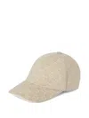 Gucci Gg Denim Baseball Hat With Horsebit In Gray