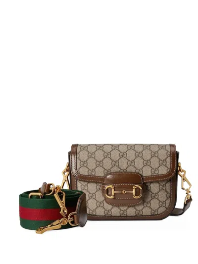 Gucci Logo-pattern Cross Body Bag In Brown