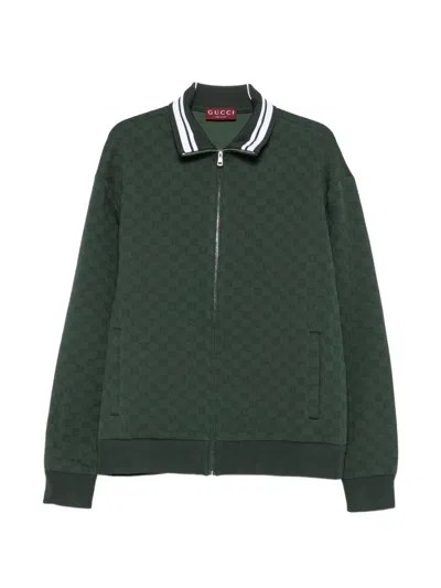 Gucci Logo-pattern Jacket In Metallic