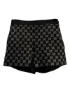 Gucci Logo-pattern Mini Shorts In Black