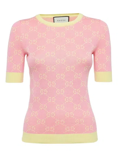 Pre-owned Gucci Logo-pattern Short-sleeve Top