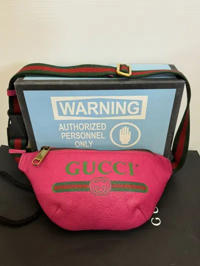 Pre-owned Gucci Logo Pink Small Bumbag