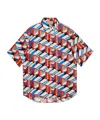 Gucci Logo Pixel-print Shirt In Multicolor