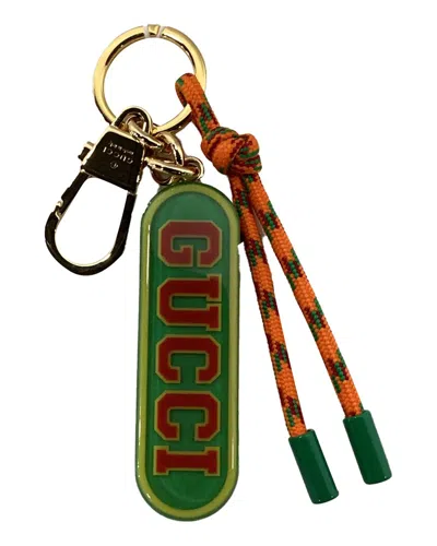 Gucci Logo-plaque And Knot Keychain (authentic Pre-loved) In Multi