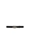 Gucci Gg Marmont Leather Belt In Black