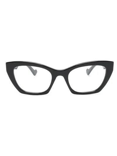Gucci Logo-plaque Cat-eye-frame Glasses In Black