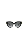 Gucci Logo-plaque Cat Eye-frame Sunglasses In Black